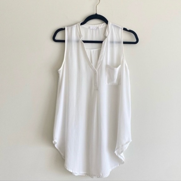 Lush Tops - Lush White Tank w/ One-Pocket szS NWOT